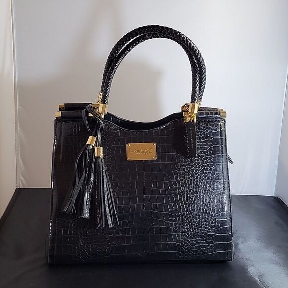 BEBE NATALIE MICRO CROCO  SHOPPER CROSSBODY BAG - Picture 3 of 15